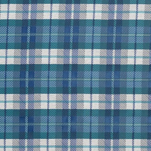 Bella Dura Home NEWCASTLE PEACOCK Plaid Indoor Outdoor Upholstery And Drapery Fabric
