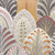 7062412 AMANDA GOLD/TAUPE Floral Print Upholstery And Drapery Fabric