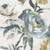 7093411 DARA STORM BLUE Floral Print Upholstery And Drapery Fabric