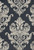 7103411 ANTWERP NAVY Floral Damask Upholstery And Drapery Fabric