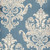 7103412 ANTWERP TEAL Floral Damask Upholstery And Drapery Fabric
