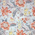 7111313 WILD FLOWER BLUE Floral Linen Blend Upholstery And Drapery Fabric