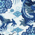P Kaufmann ROYAL DRAGON PORCELAIN BLUE Print Upholstery And Drapery Fabric