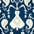 Magnolia Home Fashions JAVA NAVY Ikat Print Upholstery And Drapery Fabric