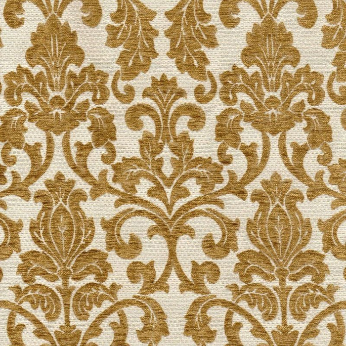 HOTEL A MUSTARD Floral Jacquard Upholstery Fabric
