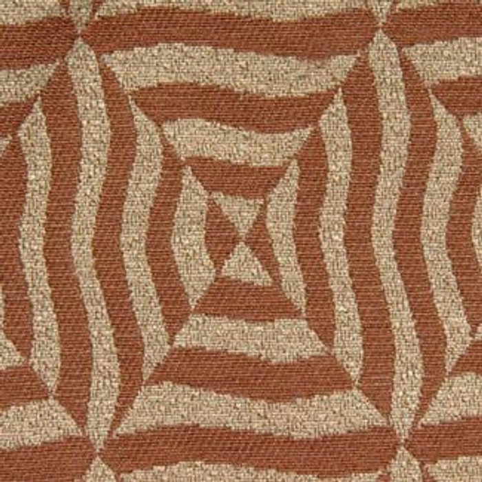 BEAUMONT TERRACOTTA Diamond Jacquard Upholstery Fabric