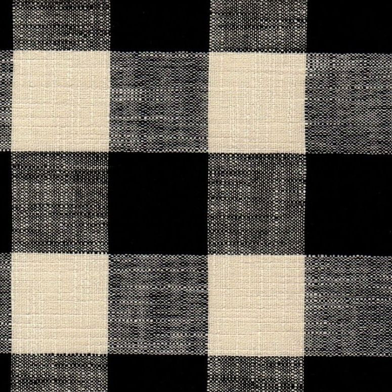 CHECKMATE RAVEN Buffalo Check Upholstery Fabric