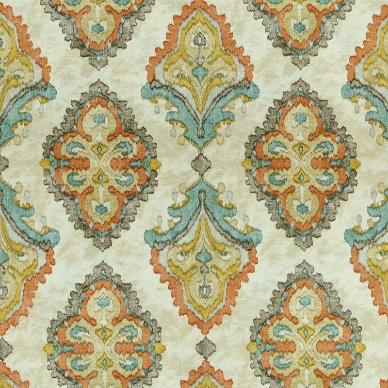 Peachtree Fabrics Orange Toile Print Upholstery and Drapery Fabric by Decorative Fabrics Direct