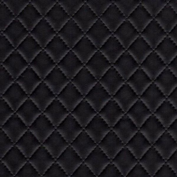 Black Vinyl Faux Leather Upholstery Fabric Cotton Backing for