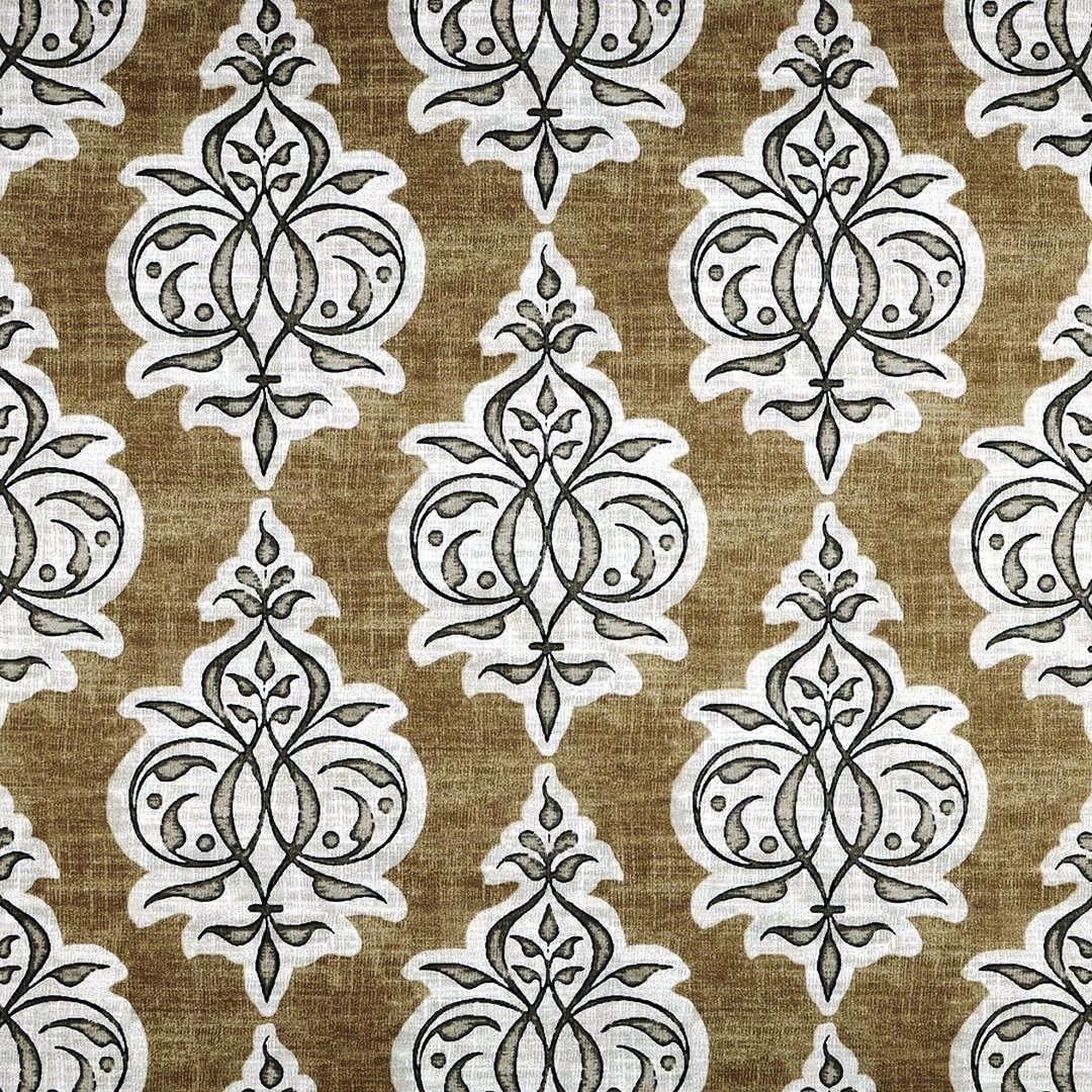 Magnolia Home Fashions JENNA CARAMEL Print Upholstery And Drapery Fabric