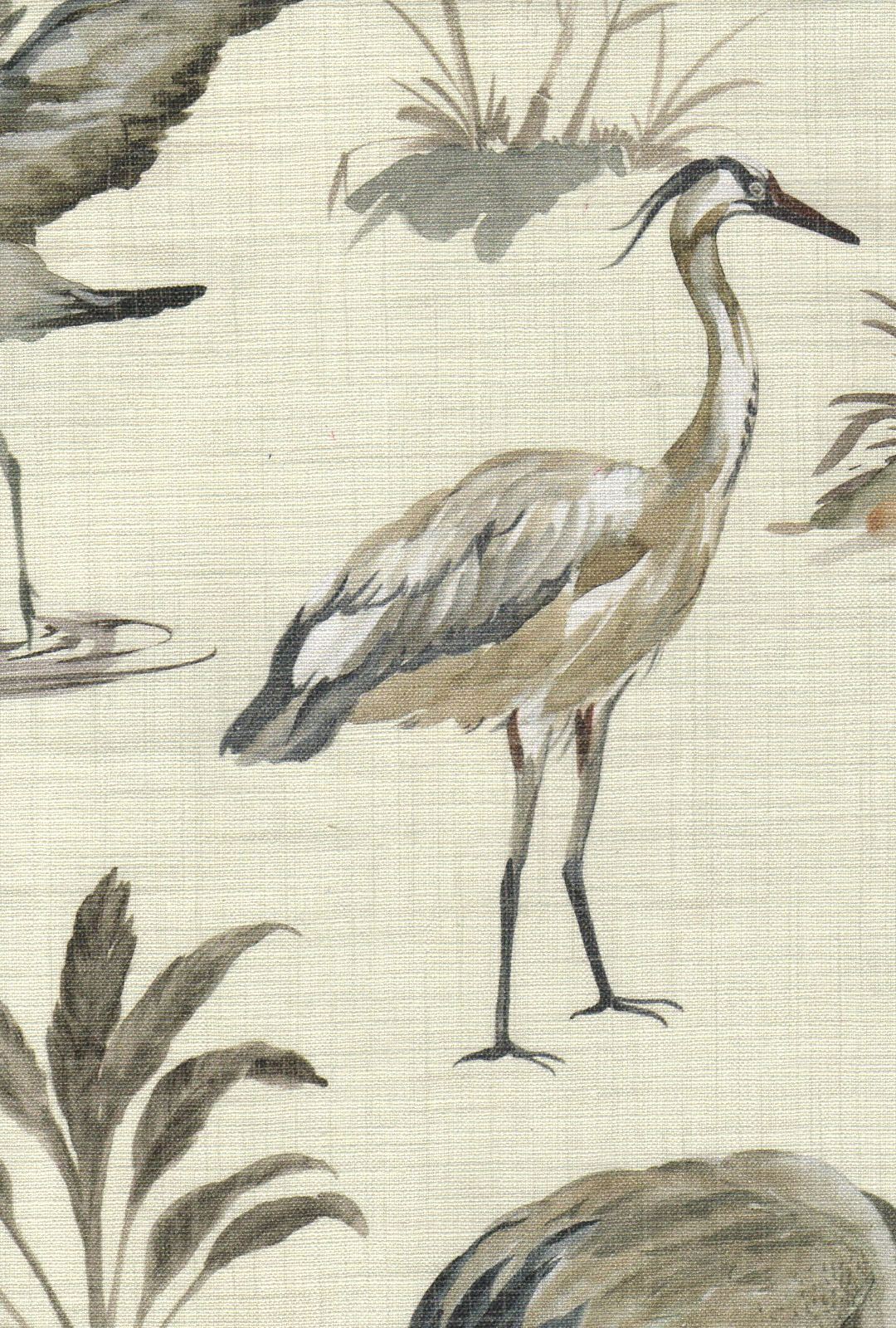 7136311 AVIARY NATURAL Print Upholstery And Drapery Fabric