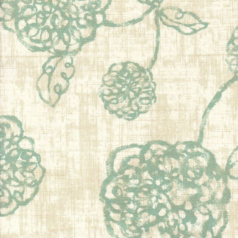 Batik Floral in Gray / White, Drapery Fabric, Mill Creek, 54 W