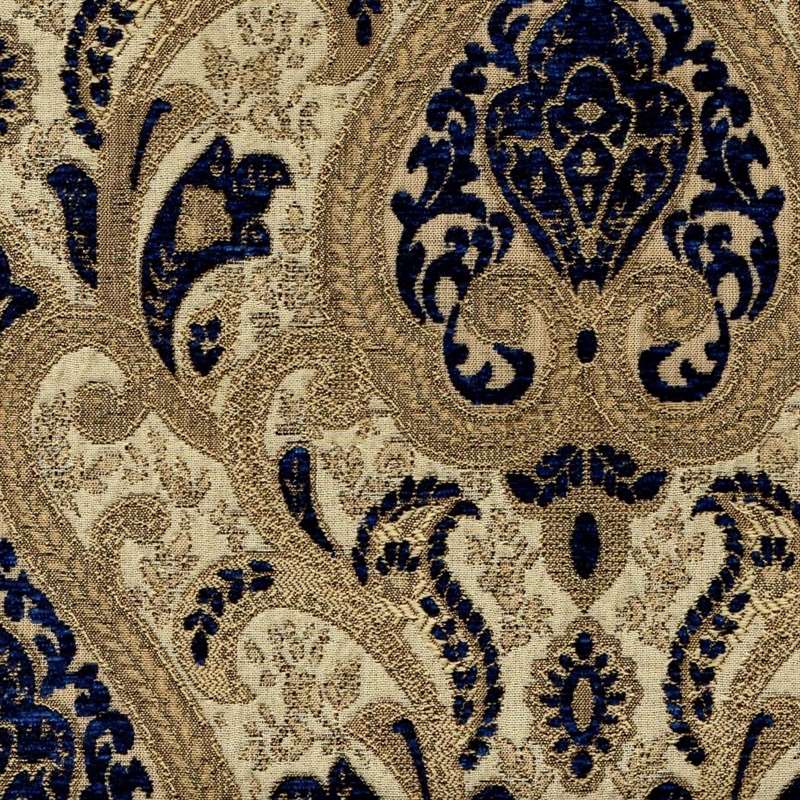 Peachtree Fabrics Black Floral Print Upholstery and Drapery Fabric by Decorative Fabrics Direct