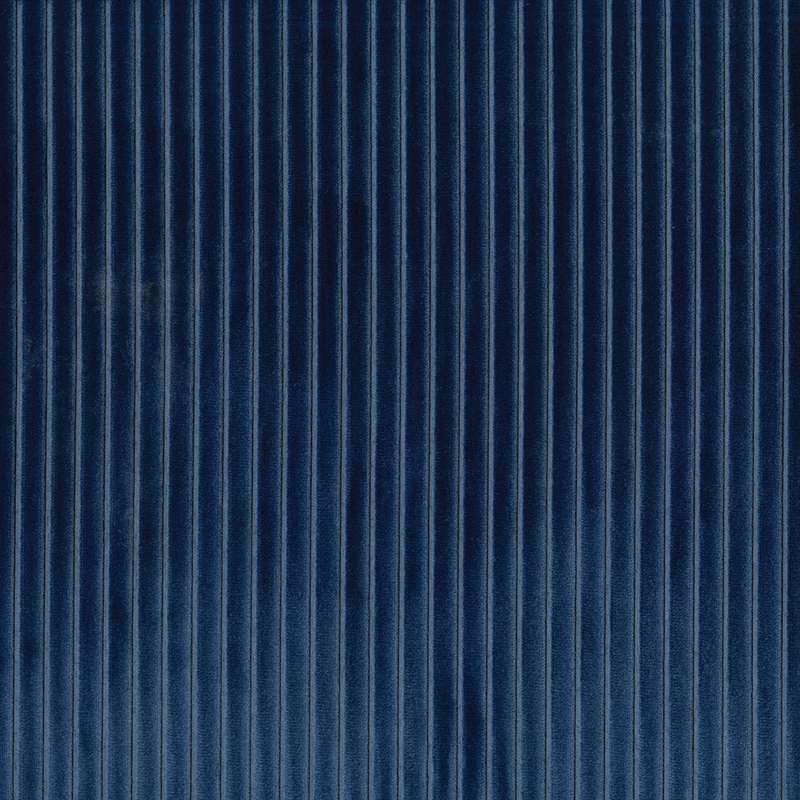 6446416 CONNOR INDIGO Stripe Velvet Upholstery Fabric