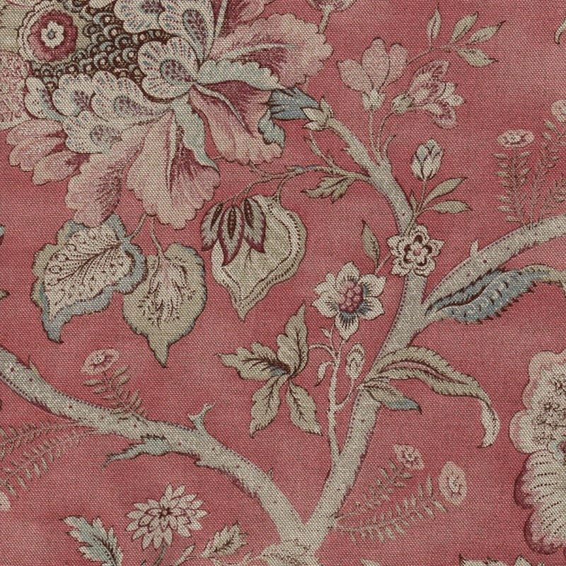 P Kaufmann VINTAGE/HAR 003 GARNET Floral Print Upholstery And