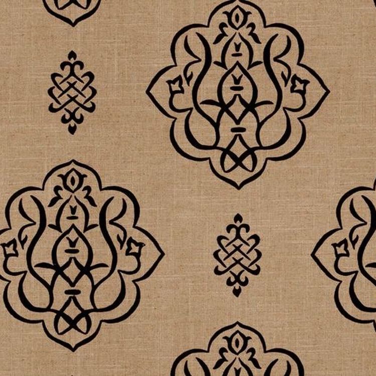 Trend 03368-VY BLACK Linen Blend Upholstery And Drapery Fabric