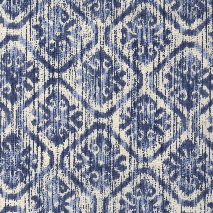 Temple Lion Indigo Blue home decor Drapery Fabric