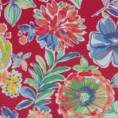 Robert Allen Motif Coral Drapery Fabric - ships separately