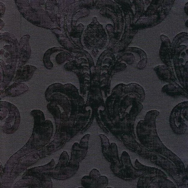 Black Rosette Faux Leather Vinyl 54 Wide Upholstery Fabric by the Yard