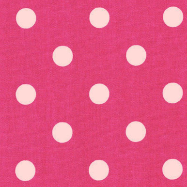 DOTZ CANDY PINK/WHITE Dot and Polka Dot Print Upholstery And