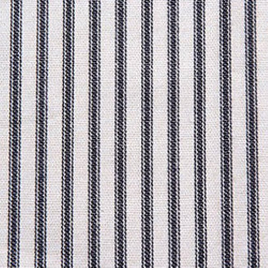 Farmhouse Ticking Stripe Fabric Black / Natural Fabric