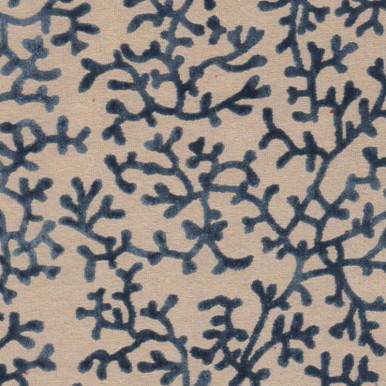 CHARLESTON BLUE Tropical Velvet Upholstery Fabric