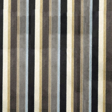 ANDRE ANTHRACITE Stripe Velvet Upholstery Fabric