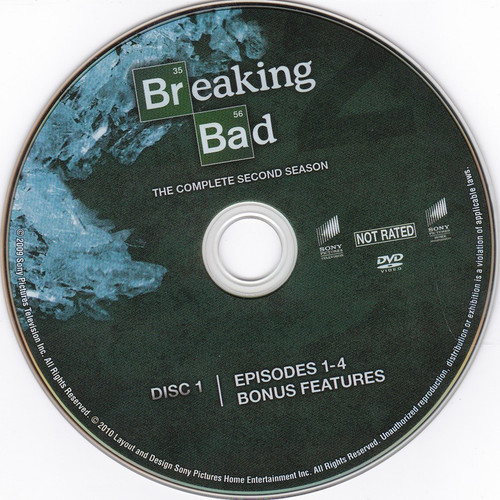 Replacement Disc - BREAKING BAD Season 2 Disc 1 - DVD