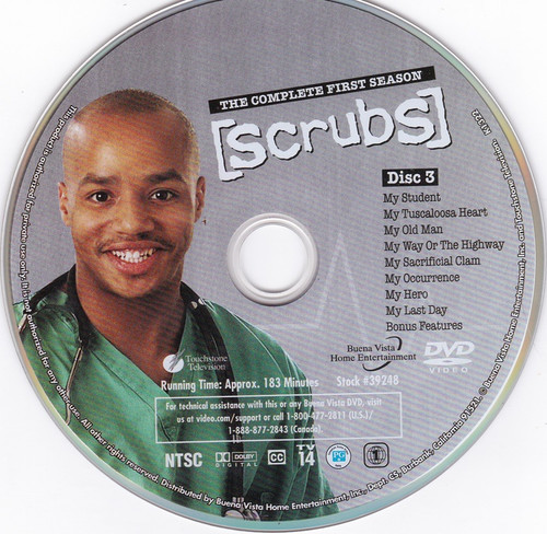 Replacement Disc - SCRUBS Season 1 Disc 3 - DVD