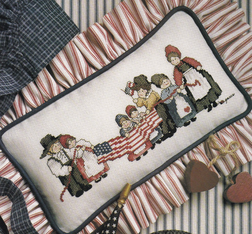 AMERICA AMERICA Cross-Stitch (Single Pattern From Magazine) AMERICANA PATRIOTIC