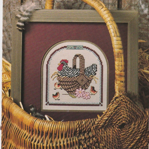 BARRED PLYMOUTH ROCK Cross-Stitch (Single Magazine Pattern) Nesting Hens #3 of 3