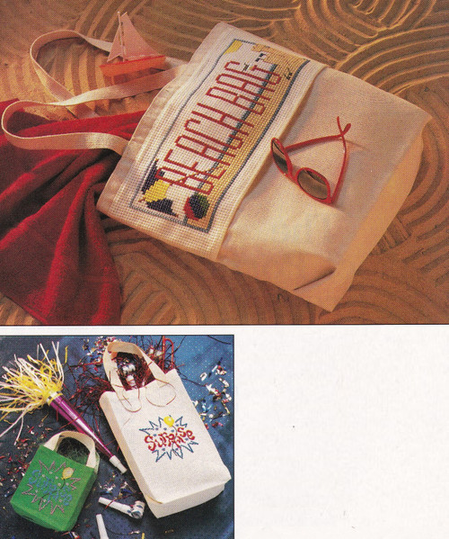 BEACH BAG & SURPRISE Cross-Stitch (Single Pattern From Magazine) Summer
