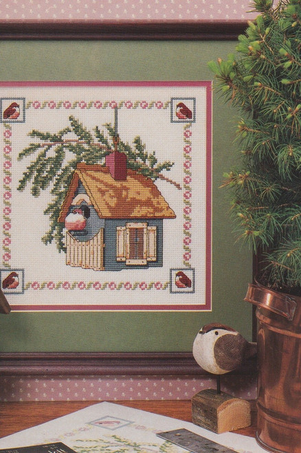 BIRDHOUSE Cross-Stitch (Single Pattern From Magazine) Winter Bird House