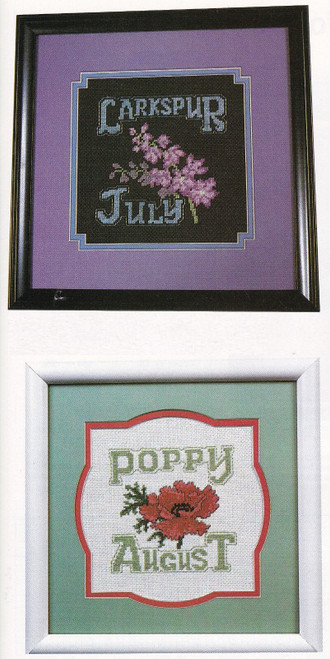 BIRTHDAY FLOWERS JULY AUGUST Cross-Stitch (Single Pattern From Magazine)