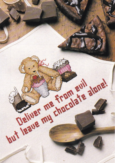 CHOCOLATE TEMPTATION Cross-Stitch (Single Pattern From Magazine) Funny Treats