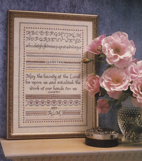 FLORAL THREAD SAMPLER Cross-Stitch (Single Pattern From Magazine)
