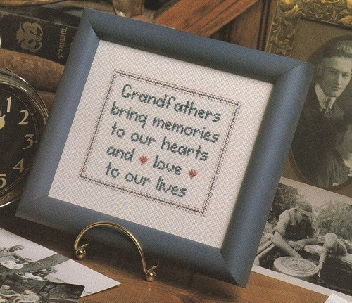 GRANDPARENTS LOVE Cross-Stitch (Single Pattern From Magazine) Customizable