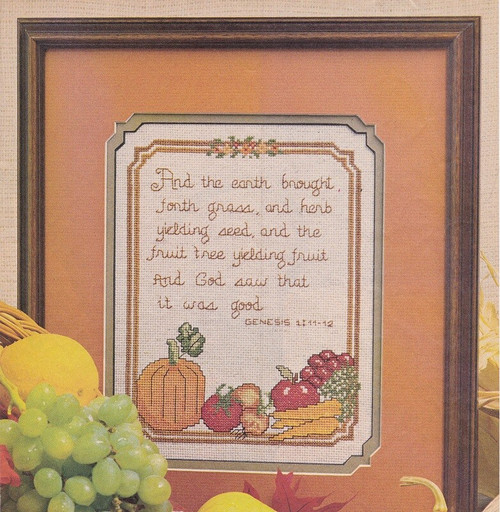 HARVEST TIME Cross-Stitch (Single Pattern From Magazine) Religious, Thanksgiving