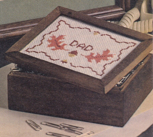 OAK LEAF Dad Cross-Stitch (Single Pattern From Magazine) Fathers Day