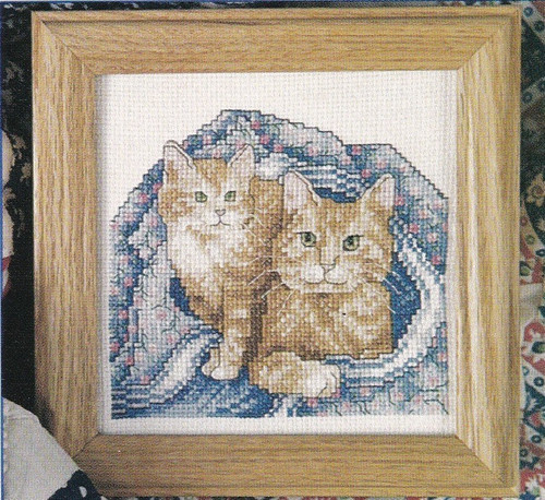 ORANGE TABBY ROSE QUILT Cross-Stitch (Single Pattern From Magazine) Cat, Cats