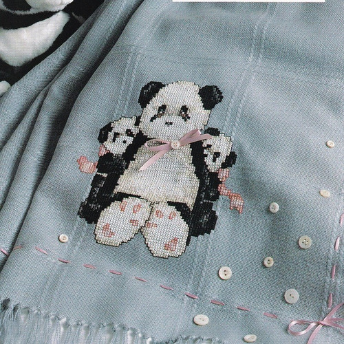 PANDAS Cross-Stitch (Single Pattern From Magazine) Panda Mom, Panda Bears