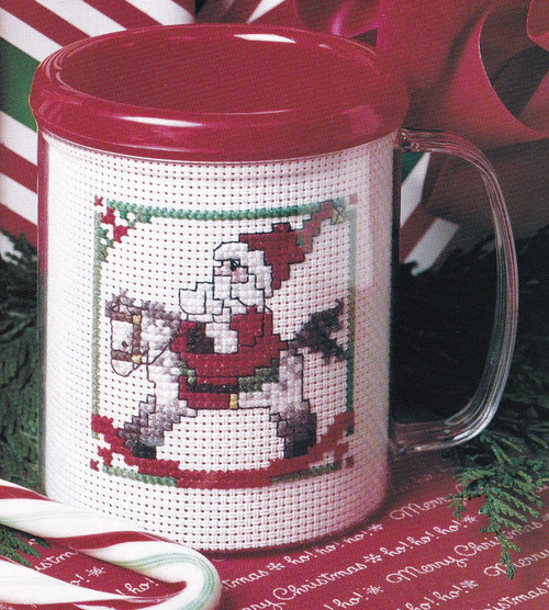 ROCKING SANTA Cross-Stitch (Single Pattern From Magazine) Christmas Horse