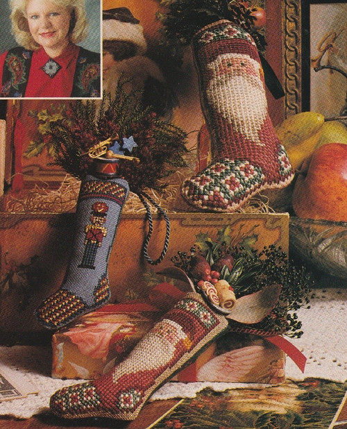 SANTA FACE / TOY SOLDIER STOCKINGS Cross-Stitch (Single Pattern From Magazine)