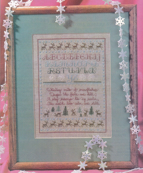SNOW SAMPLER Cross-Stitch (Single Pattern From Magazine) Winter