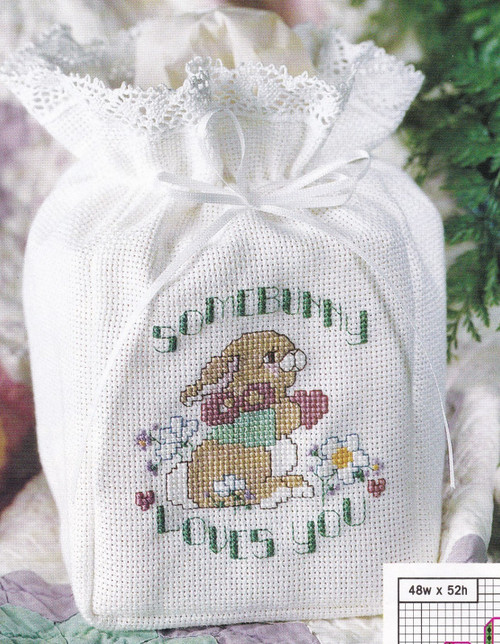 SOME BUNNY LOVES YOU Cross-Stitch (Single Pattern From Magazine) Spring, Easter