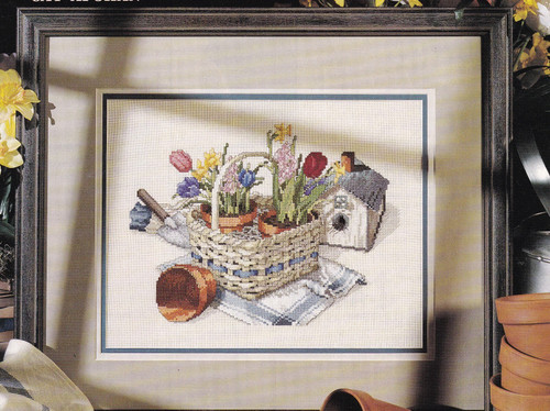 SPRING GARDENING Cross-Stitch (Single Pattern From Magazine) Flowers