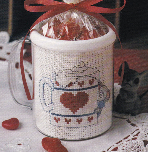 SWEETHEART MUG Cross-Stitch (Single Pattern From Magazine) Valentine's Day Love