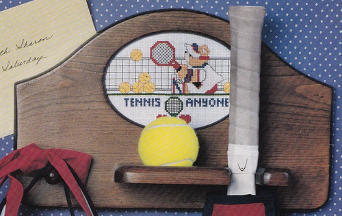 TENNIS, ANYONE? Cross-Stitch (Single Pattern From Magazine) Sports Teddy Bear