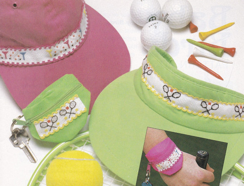 TENNIS GOLF BORDER Cross-Stitch (Single Pattern From Magazine) Sports Dad