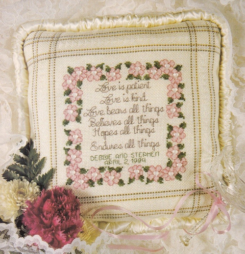 WEDDING PILLOW Cross-Stitch (Single Pattern From Magazine)